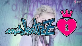 Tattood Girl with Glasses and Buttplug Fucks a Tattooed Dick, DP, Facial