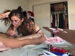 Nerdy Girl Still Learning How to Dick