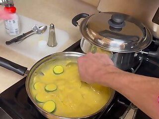 Stepmom Teaches Me How To Cook&excl;