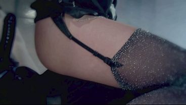 Brunette with big boobs, Jasmine Black, wearing some sexy lingerie, get it on with two...