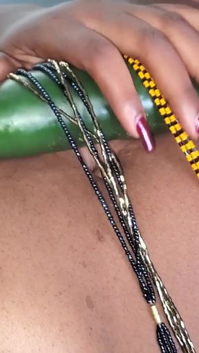 Memorable moment from "Biggest time to fucked my pussy with cucumber again"