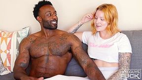 Redhead Chick Banged By Muscular Black Dude