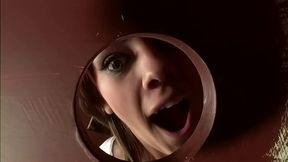 katie cummings blowjob and handjob at glory hole