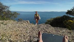 Guy Films Me Getting Fucking Drenched by a Huge Facial at a Nude Beach