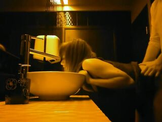 Ardent Sex In Public Restroom