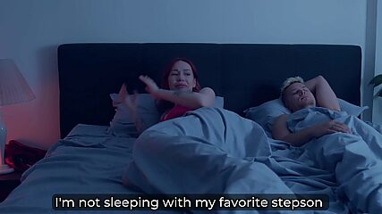 Busty Step Mom Sneaks into Step Son's Bed After Fight - Late Night Danger Fuck!