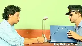 Uniformed Gay Policeman Fucked By Adorable Latino Twink