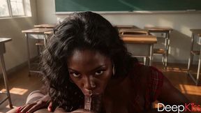 the biology teacher lured the principal into her office and eagerly sucked his cock, taking all his cum[ai]
