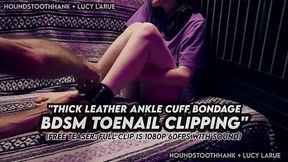 Rough Leather Cuffs BDSM Toe Nail Snipping