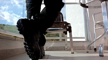 Relaxing in my work boot