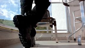 Relaxing in my work boot