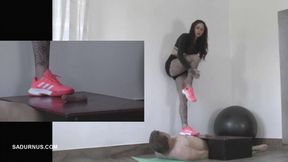 Mistress Cleo's long stomping for the slave's ruined orgasm Socks picture in a picture mp4