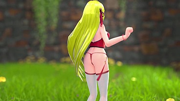 Chinese Girl M22 Hentai Undress Dancing Strip MMD 3D Blonde Hair
