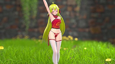 Chinese Girl M22 Hentai Undress Dancing Strip MMD 3D Blonde Hair