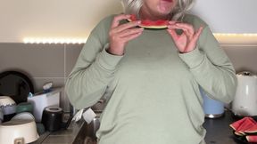 Juicy Watermelon Mess - Soaking Wet Pants Surprise!