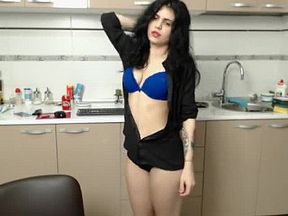 Babe toys her gaping ass with a sex toy 01