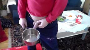 John Is Pissing Into a Kitchenpot