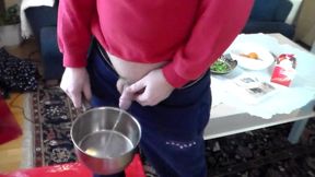 John Is Pissing Into a Kitchenpot