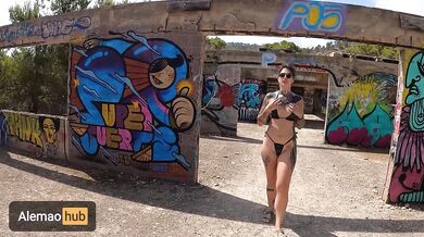 Amazing Sex on a Paradisiac Beach at Ibiza, with cum walk in public! Alemaohub