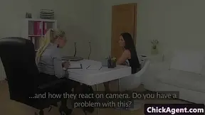 Sappho audition agent fingerfucked at audition