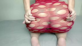 Mature and chubby housewife hallucinating random guys with her slutty clothes