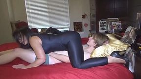 Mature Cougar Jerks Young Guy While Facesitting