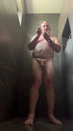 Stepdaddy Taking a Shower After Golfing
