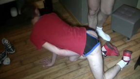 Pig creampied by  his 2 friends