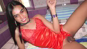 Tiny Asian ladyboy teen massage with tight ass anal sex raw