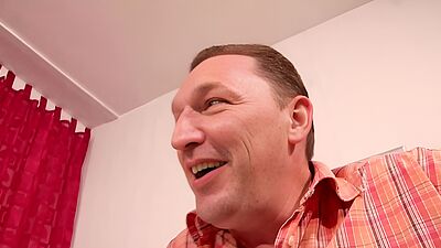 German Cuckold 3some Sex with old Guy and Hot Teen Wife