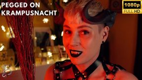 Pegged by Krampus POV - Naughty Demon Punishes and Pegs You for the Holiday - Christmas, Xmas, Strapon, femdom, domination - 1080p mp4
