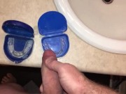 Inserting My Own Cum Filled Night Guard Into My Mouth Before Bedtime So I Can Taste Sperm All Night