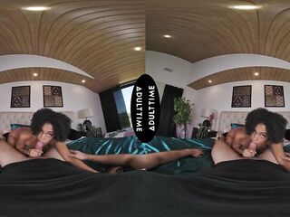 UP CLOSE VR - Nasty Small Brunette Addis Fouche Drops Shorts To Wildly Ride Your Big Schlong POV