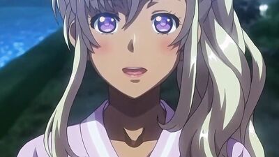 Blonde babe in hentai enjoys deepthroating and swallowing a hard cock