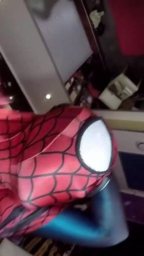 Natacha Guapa is Spidergirl creampie zentai