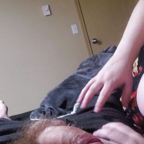 Morning suck and swallow