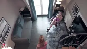 Blonde cutie dominates and humiliates her submissive wife