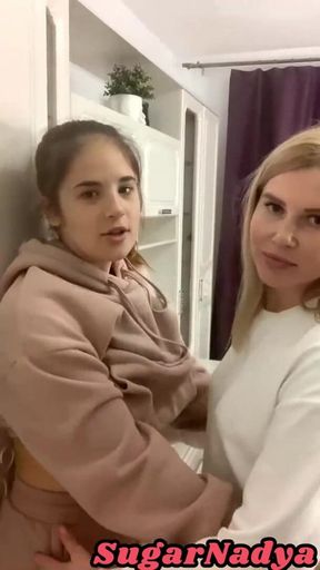 The party ended with licking the sexy RitaFox's tits
