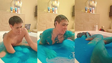 Ultra Blue Slime Bath Gunge Experience Solo Boy