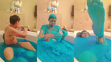 Ultra Blue Slime Bath Gunge Experience Solo Boy