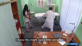 Tiffany in Doctor scares patient with his halloween nurse - FakeHospital