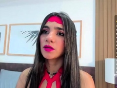 Hot brunette babe goes crazy jerking part5