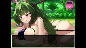 Big Woman Dominates Battle in Seductive Reverse Ryona Hentai Game Play