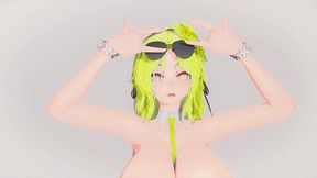 azur lane alsace hentai nude dance savage hot sexy big boobs mmd 3d blonde hair