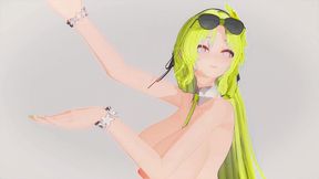 azur lane alsace hentai nude dance savage hot sexy big boobs mmd 3d blonde hair