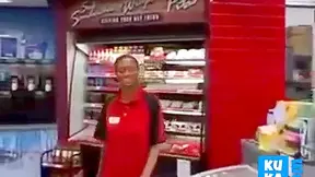 Black Store Clerk Sucks White Cock On The Job Ebony