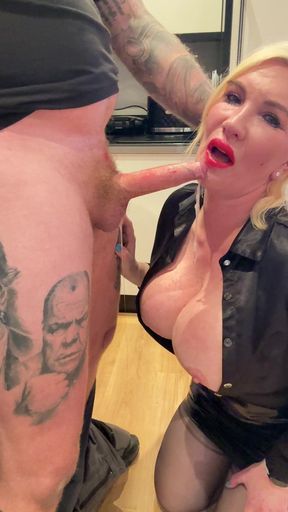 Satin Secretary Totally Facefucked Make-up Ruined