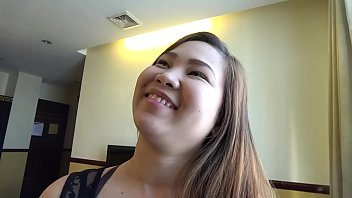 Chubby Asian street girl gets fucked and creampied in a hotel room