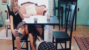 ”Lezzies masturbating in public while filming themselves”