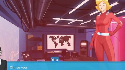 Watch these hot chicks squirt while playing a parody game of Totally Spies